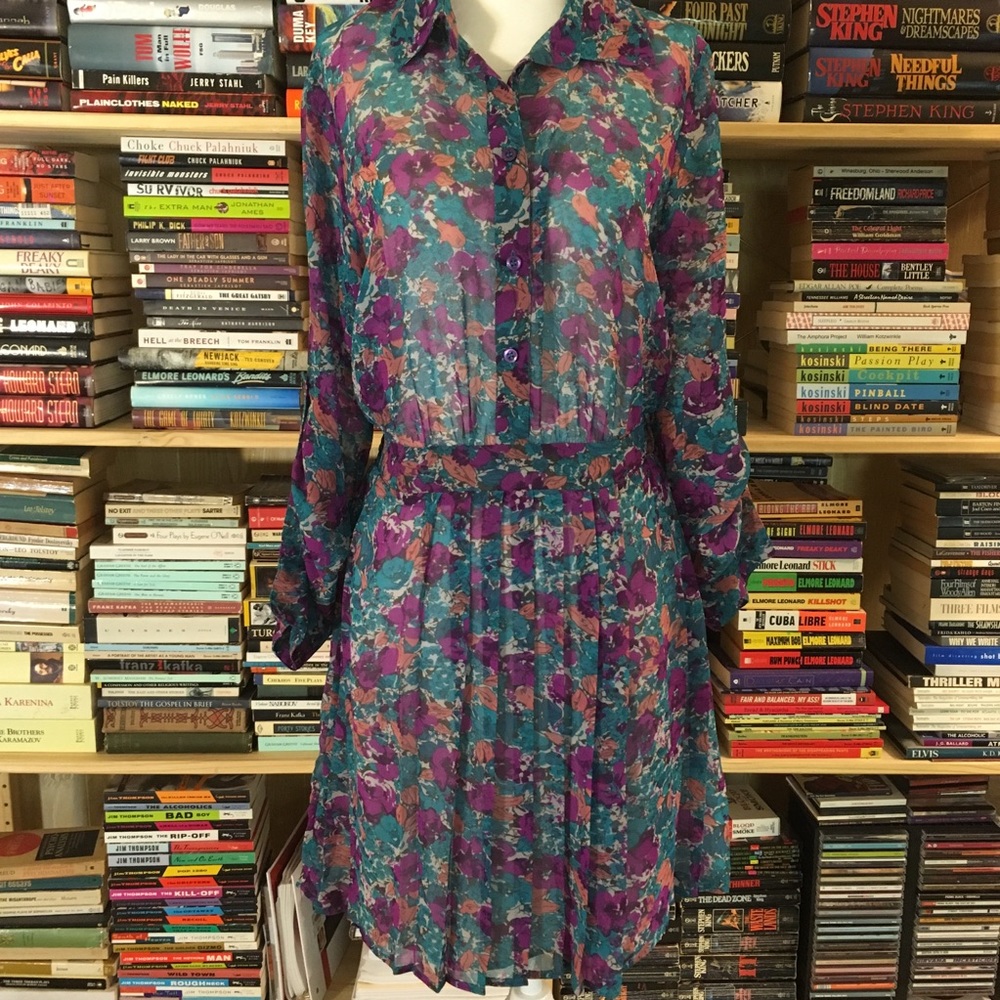 BCBG floral pleated dress - Picture 2 of 8